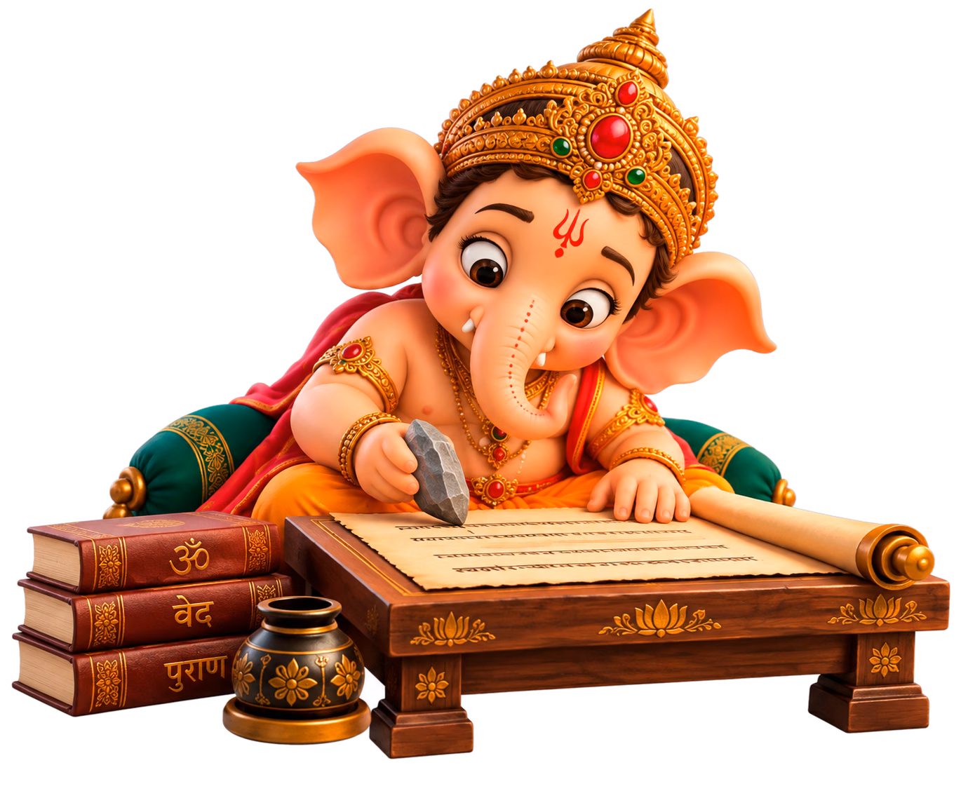 Ganesha Writing with Stone