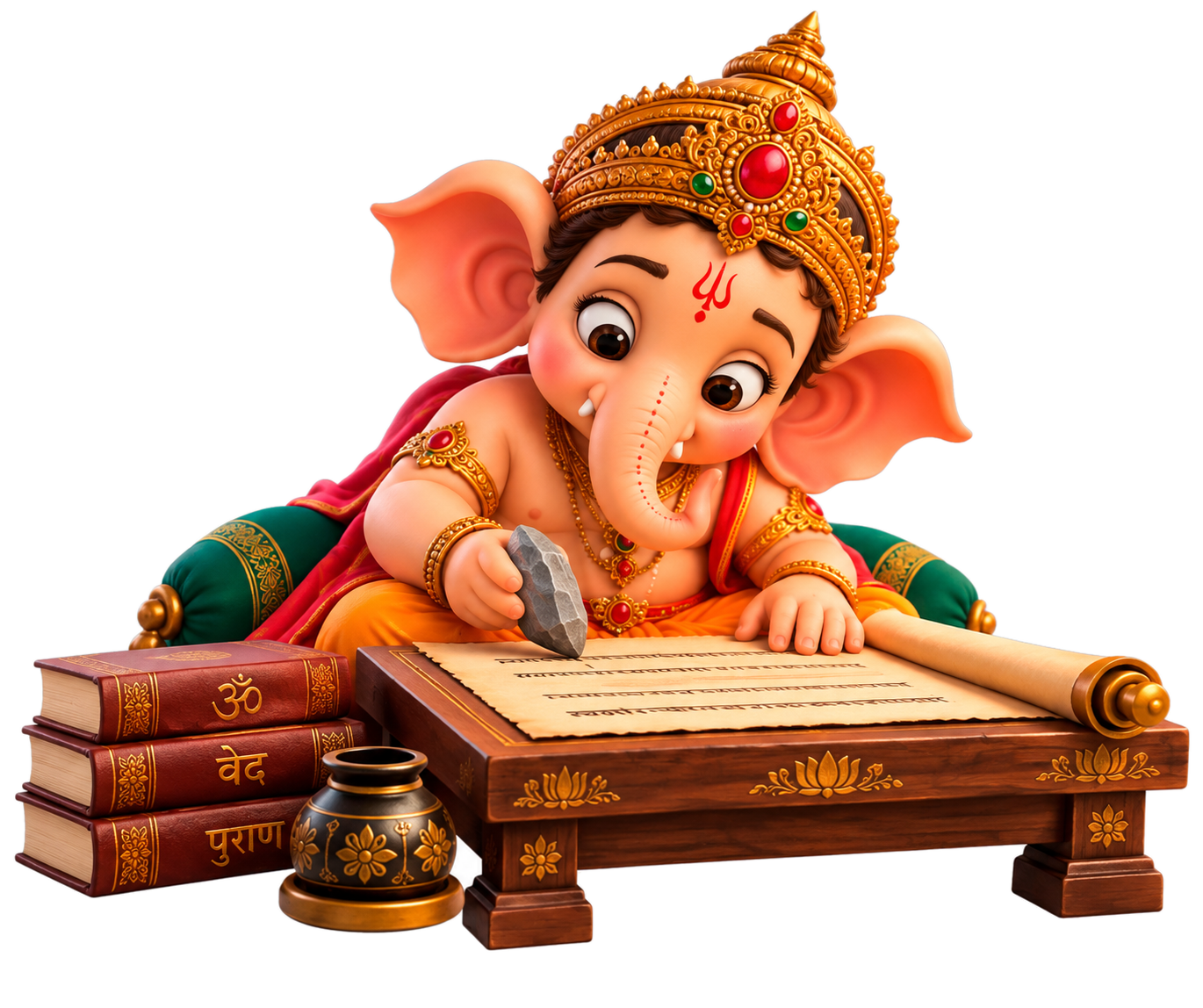 Ganesha Writing with Stone
