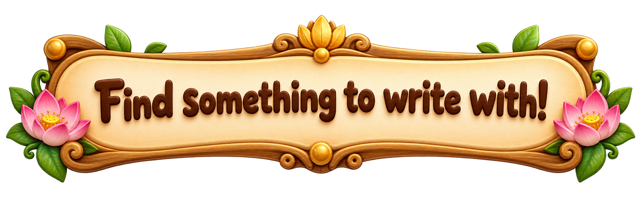 Find something to write with!