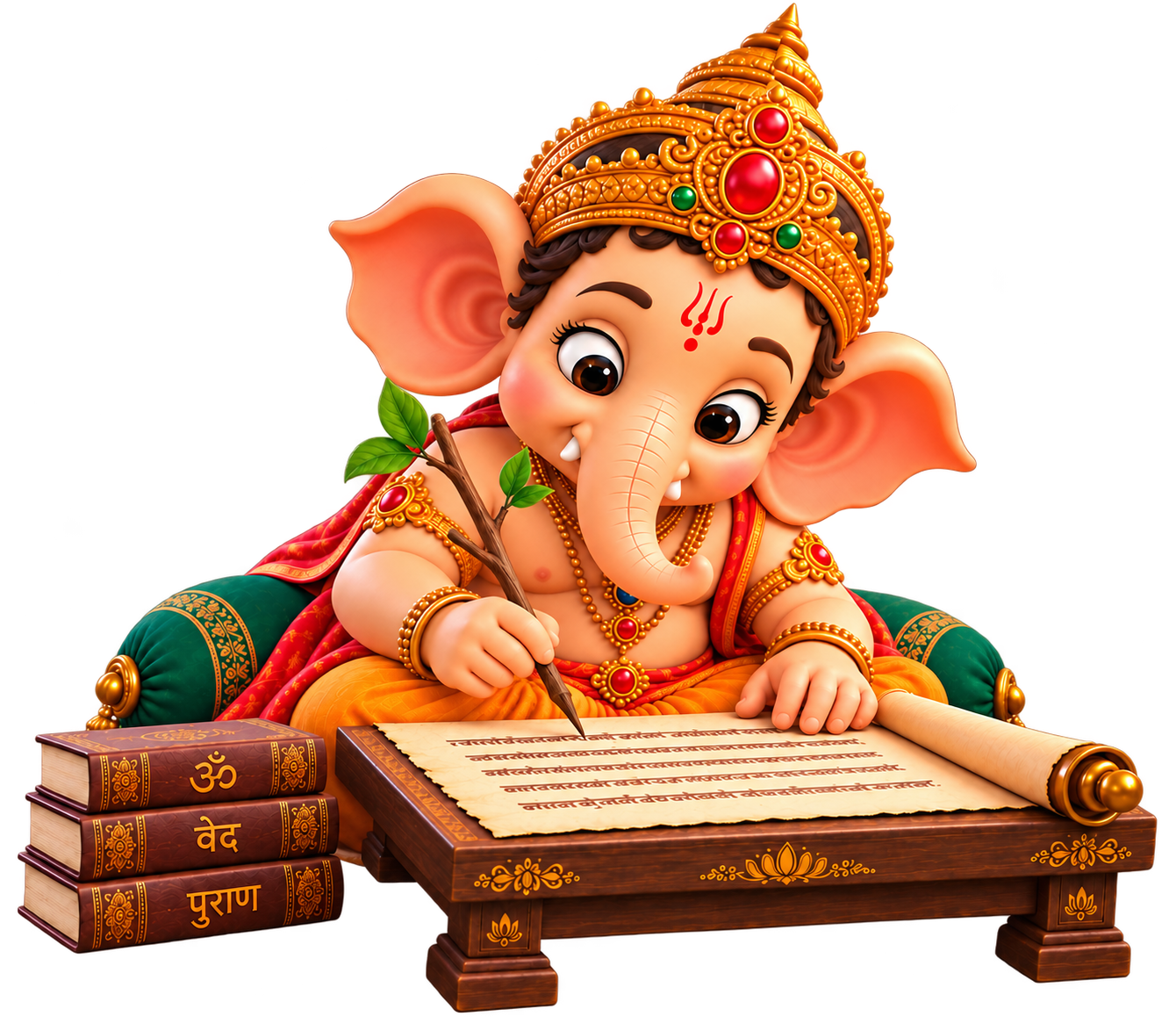 Ganesha Writing with Twig