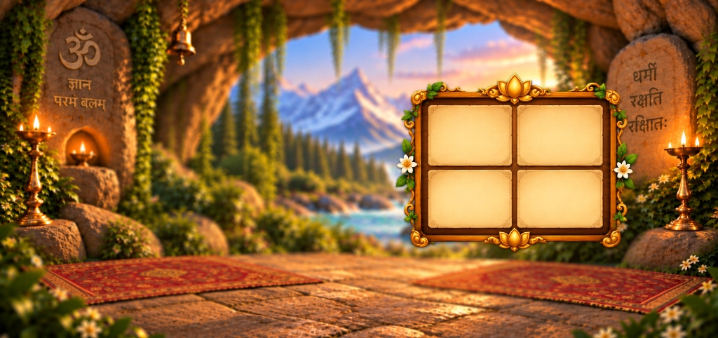 Sacred Mountain Cave with Selection Frame